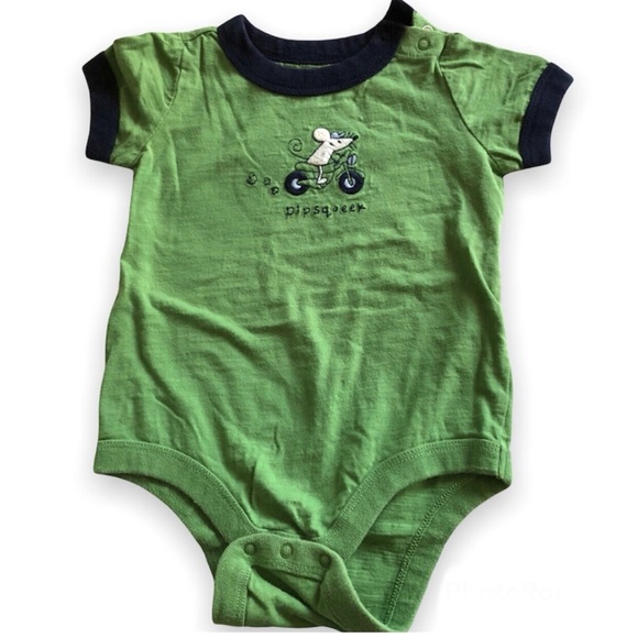 Gap 6/12 Month Pipsqueek Green Onesie - Picture 1 of 5